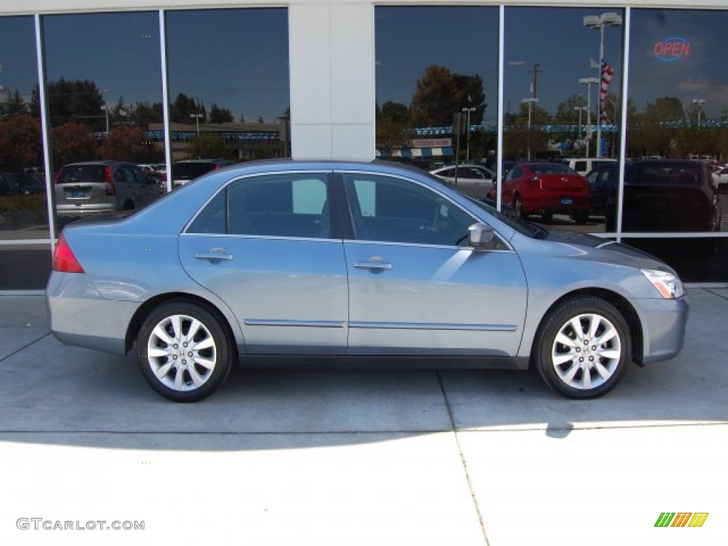 2007 Accord LX Sedan - Cool Blue Metallic / Gray photo #2