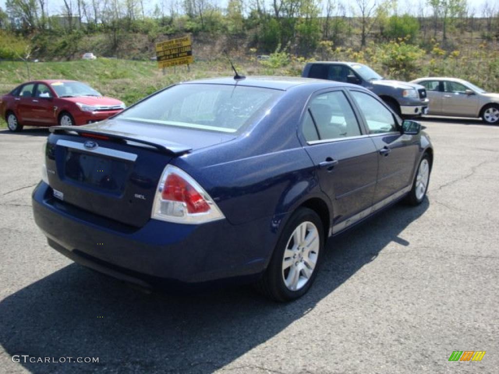 2007 Fusion SEL - Dark Blue Pearl Metallic / Light Stone photo #3