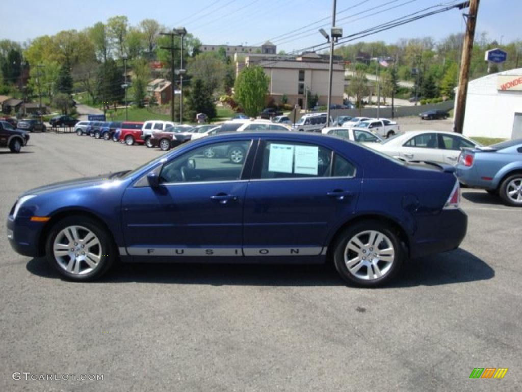 2007 Fusion SEL - Dark Blue Pearl Metallic / Light Stone photo #6