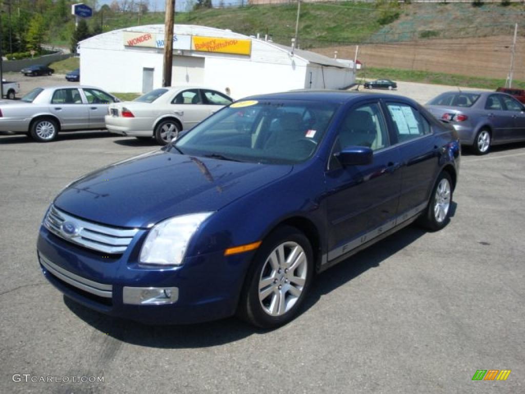 2007 Fusion SEL - Dark Blue Pearl Metallic / Light Stone photo #10