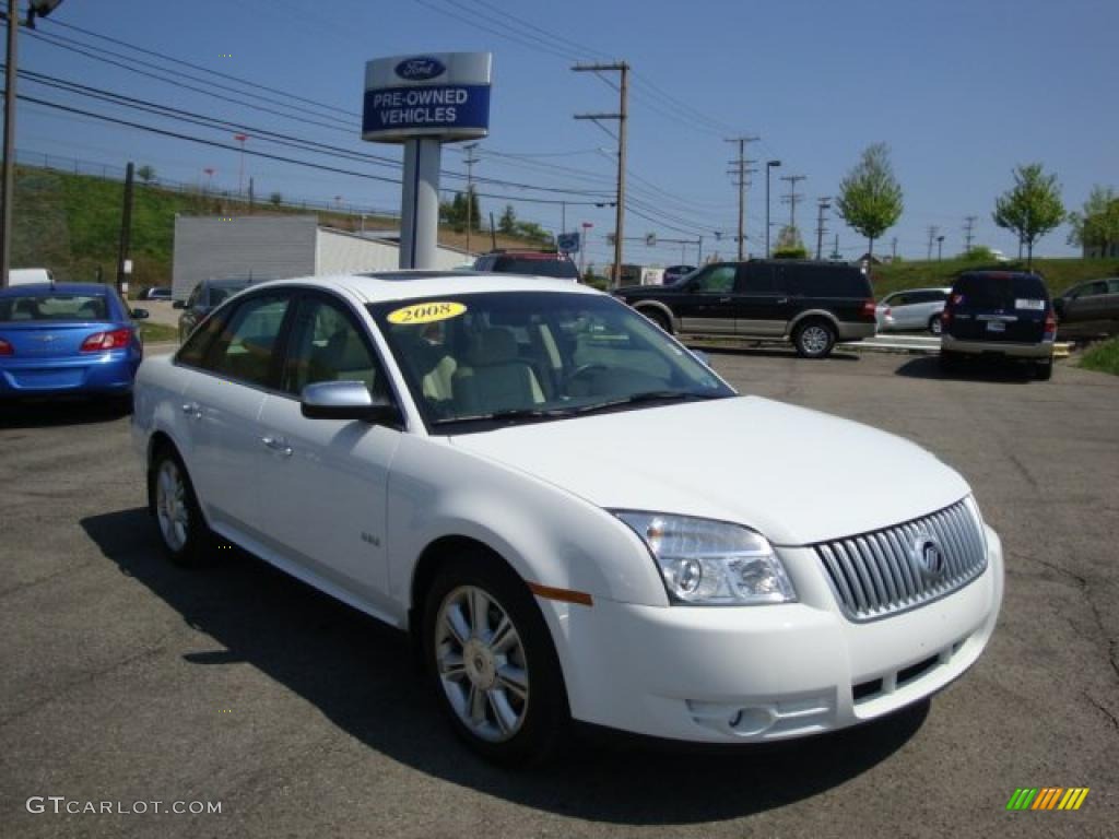 2008 Sable Premier Sedan - Oxford White / Medium Light Stone photo #1