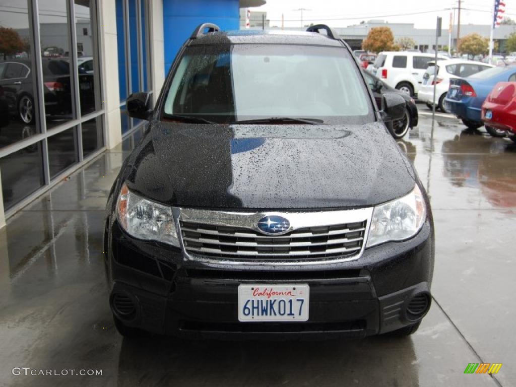 2009 Forester 2.5 X Premium - Obsidian Black Pearl / Black photo #8