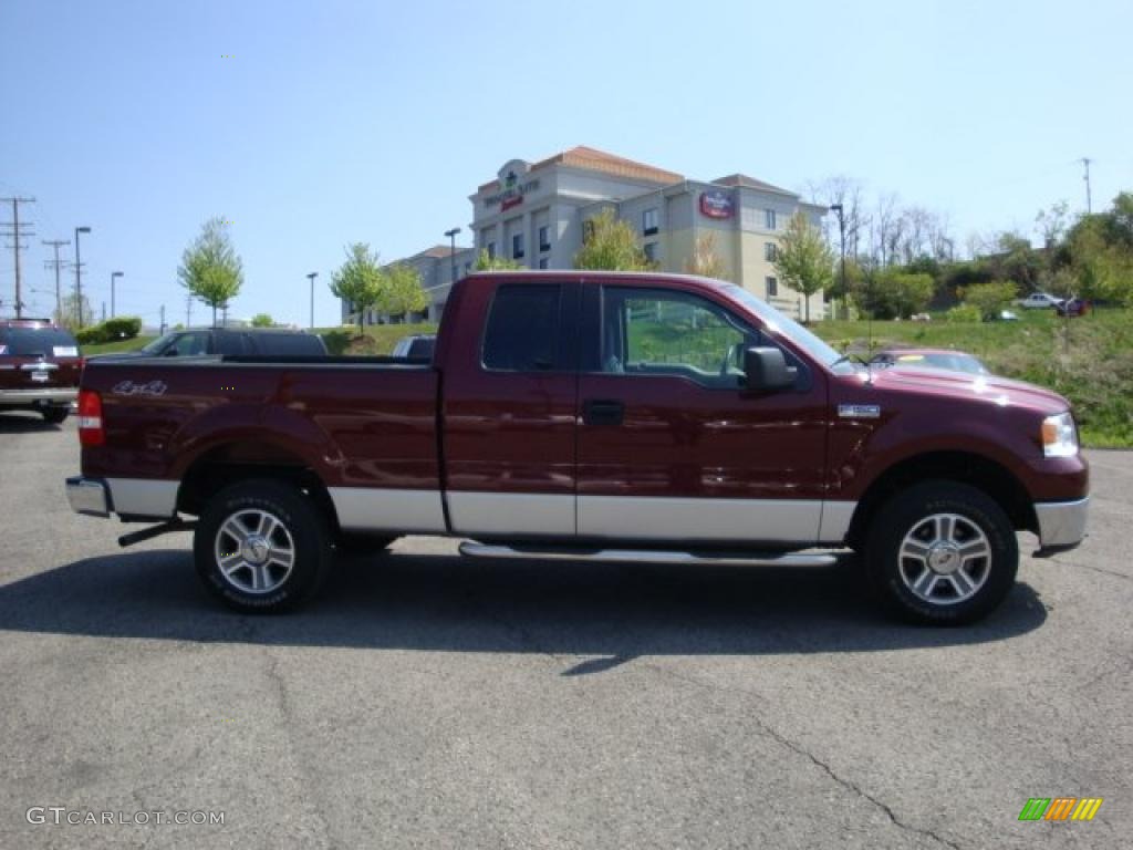 2006 F150 XLT SuperCab 4x4 - Dark Toreador Red Metallic / Medium Flint photo #2