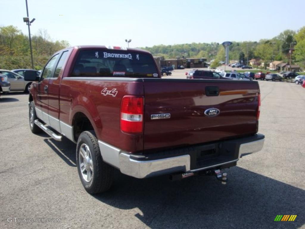 2006 F150 XLT SuperCab 4x4 - Dark Toreador Red Metallic / Medium Flint photo #5