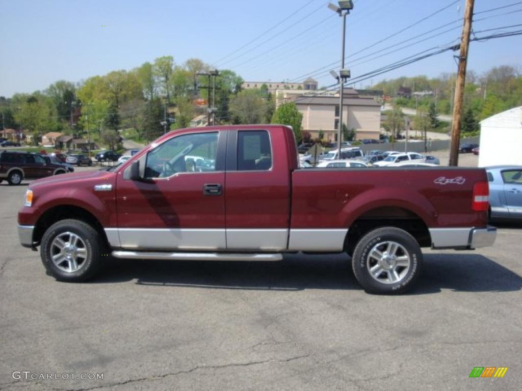 2006 F150 XLT SuperCab 4x4 - Dark Toreador Red Metallic / Medium Flint photo #6