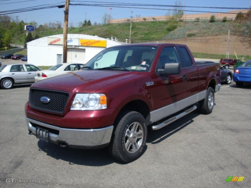 2006 F150 XLT SuperCab 4x4 - Dark Toreador Red Metallic / Medium Flint photo #10