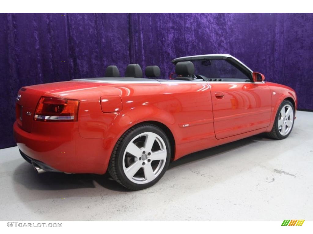 2007 A4 2.0T Cabriolet - Brilliant Red / Ebony photo #3