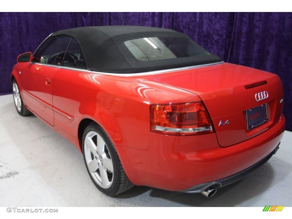 2007 A4 2.0T Cabriolet - Brilliant Red / Ebony photo #9