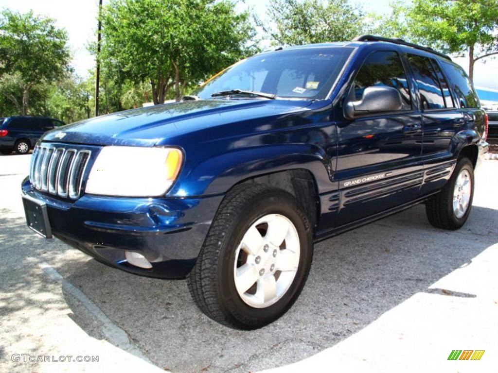 2001 Grand Cherokee Limited 4x4 - Patriot Blue Pearl / Sandstone photo #6