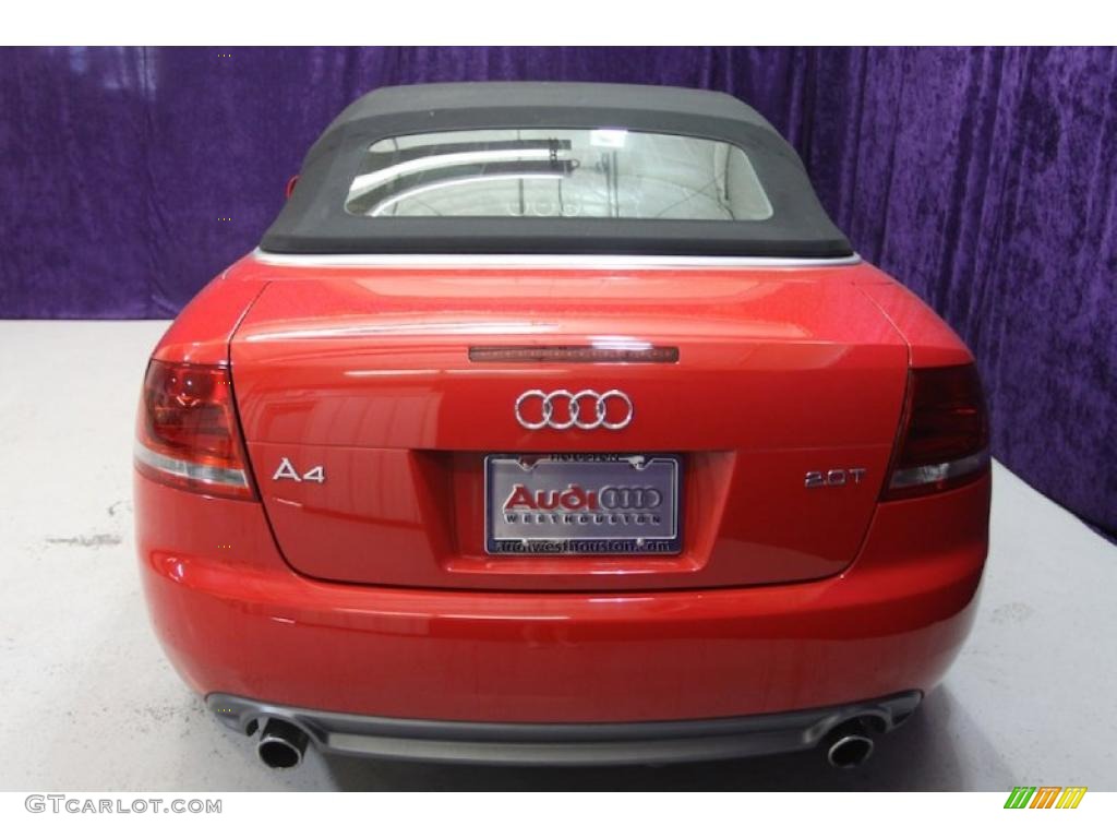 2007 A4 2.0T Cabriolet - Brilliant Red / Ebony photo #18