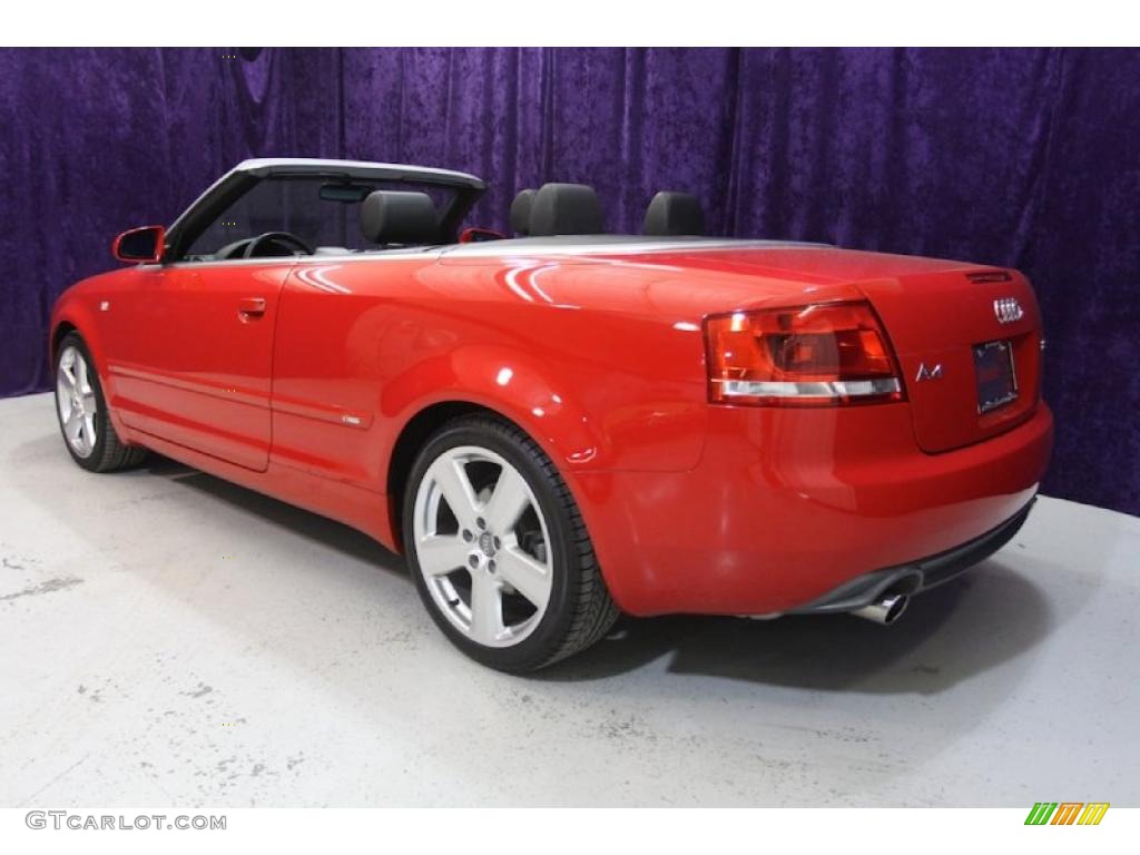 2007 A4 2.0T Cabriolet - Brilliant Red / Ebony photo #26