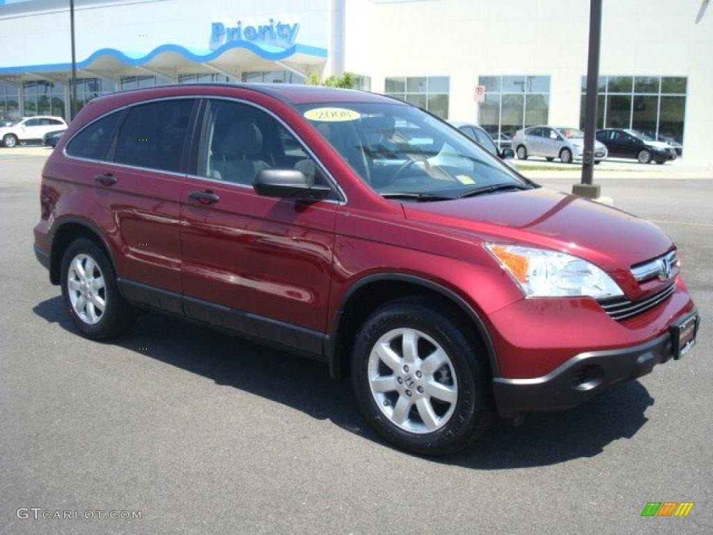 2008 CR-V EX 4WD - Tango Red Pearl / Gray photo #8