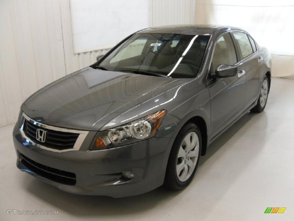 2010 Accord EX-L V6 Sedan - Polished Metal Metallic / Gray photo #1