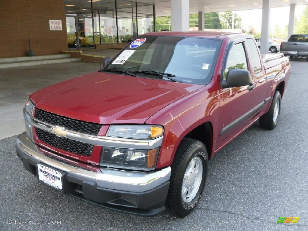 2006 Colorado LS Extended Cab - Cherry Red Metallic / Very Dark Pewter photo #1
