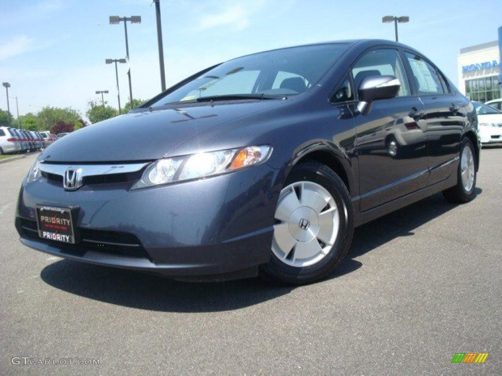 2007 Civic Hybrid Sedan - Magnetic Pearl / Black photo #1