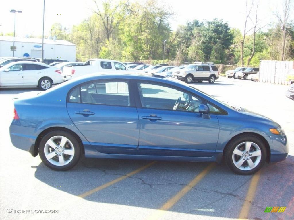 2007 Civic EX Sedan - Atomic Blue Metallic / Gray photo #24