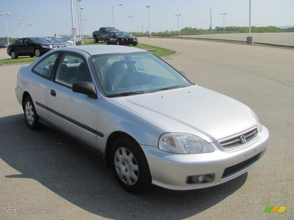 2000 Civic DX Coupe - Vogue Silver Metallic / Gray photo #6