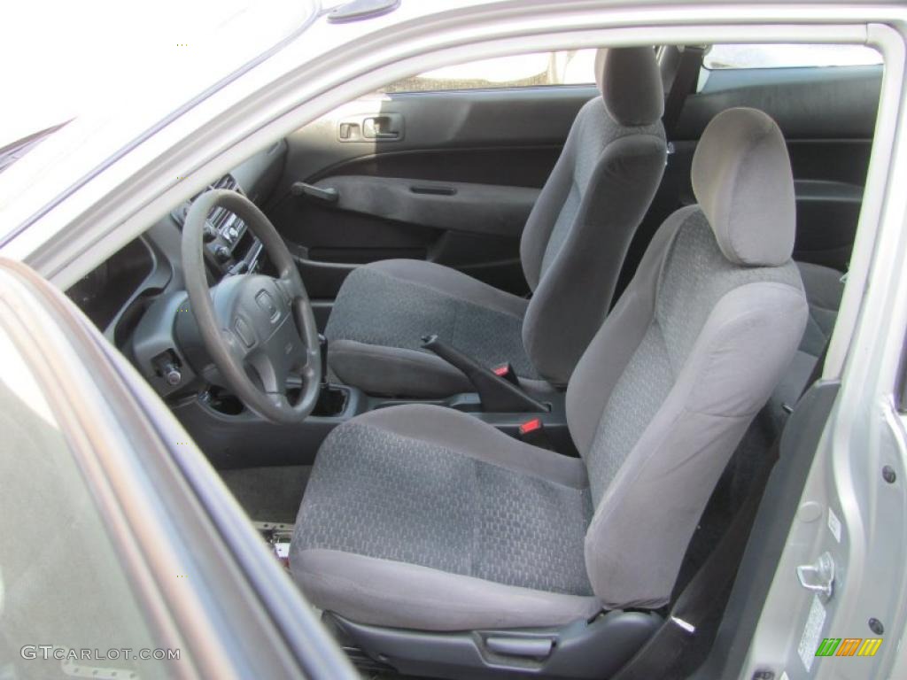 2000 Civic DX Coupe - Vogue Silver Metallic / Gray photo #9