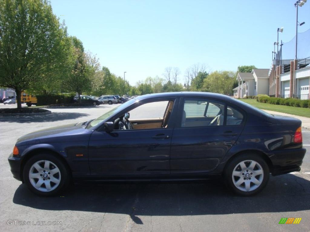 2001 3 Series 325i Sedan - Orient Blue Metallic / Sand photo #3