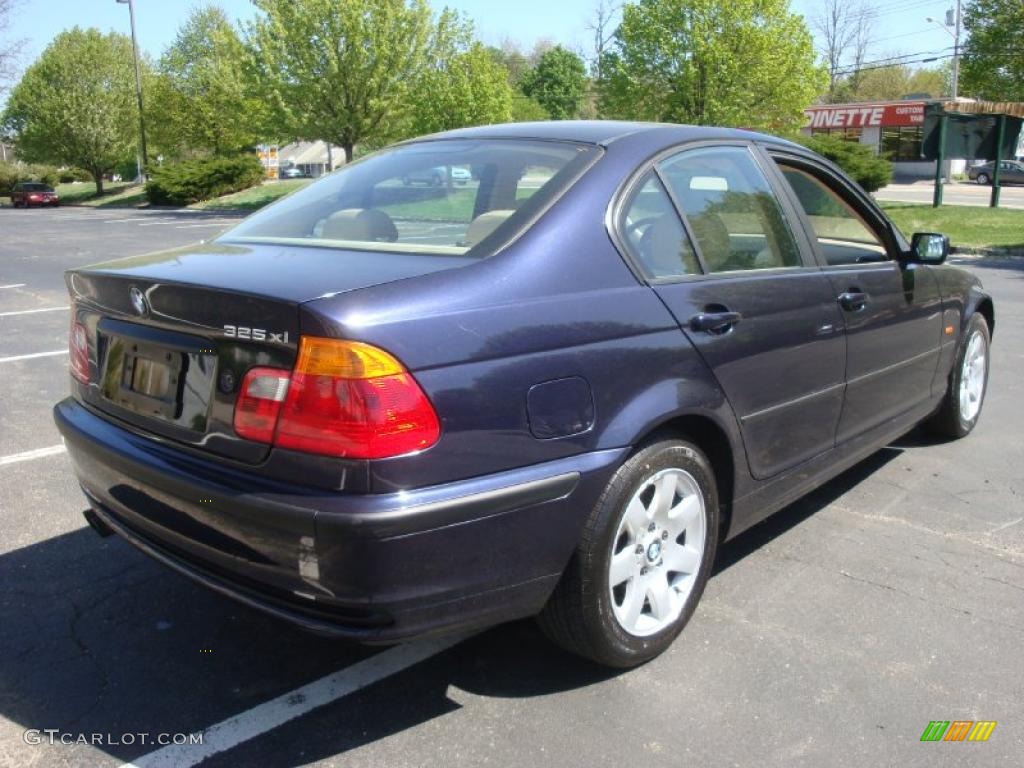 2001 3 Series 325i Sedan - Orient Blue Metallic / Sand photo #6