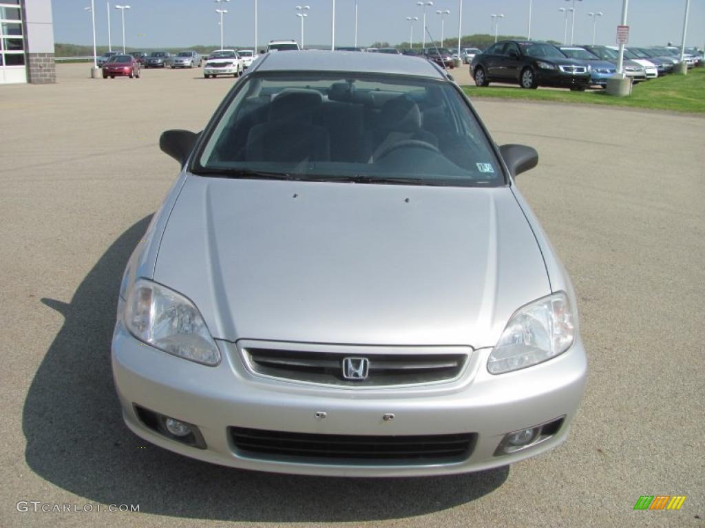 2000 Civic DX Coupe - Vogue Silver Metallic / Gray photo #13