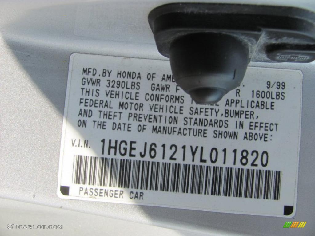 2000 Civic DX Coupe - Vogue Silver Metallic / Gray photo #19