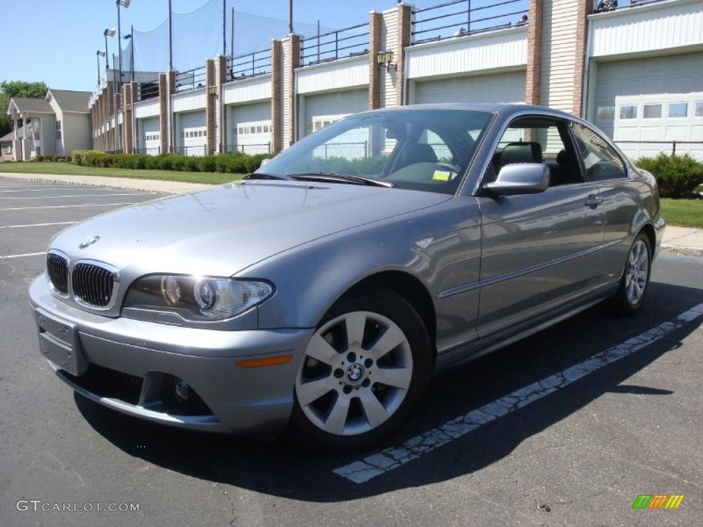 2005 3 Series 325i Coupe - Silver Grey Metallic / Black photo #1