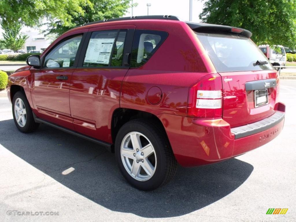 2010 Compass Sport - Inferno Red Crystal Pearl / Dark Slate Gray photo #2