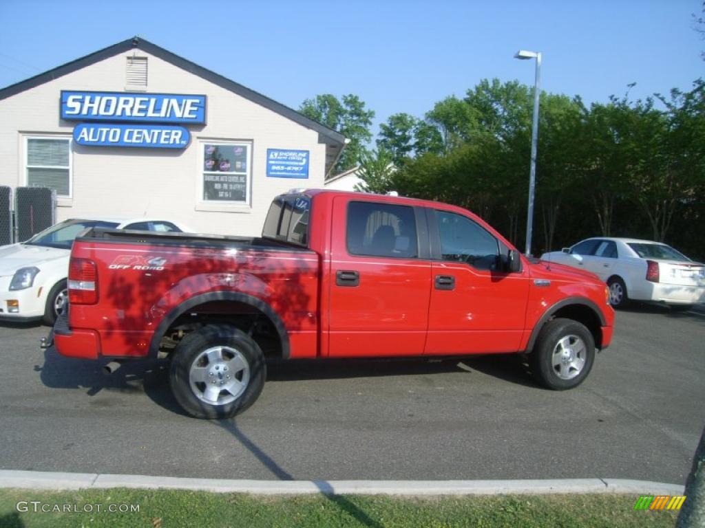 2005 F150 FX4 SuperCrew 4x4 - Bright Red / Black photo #7