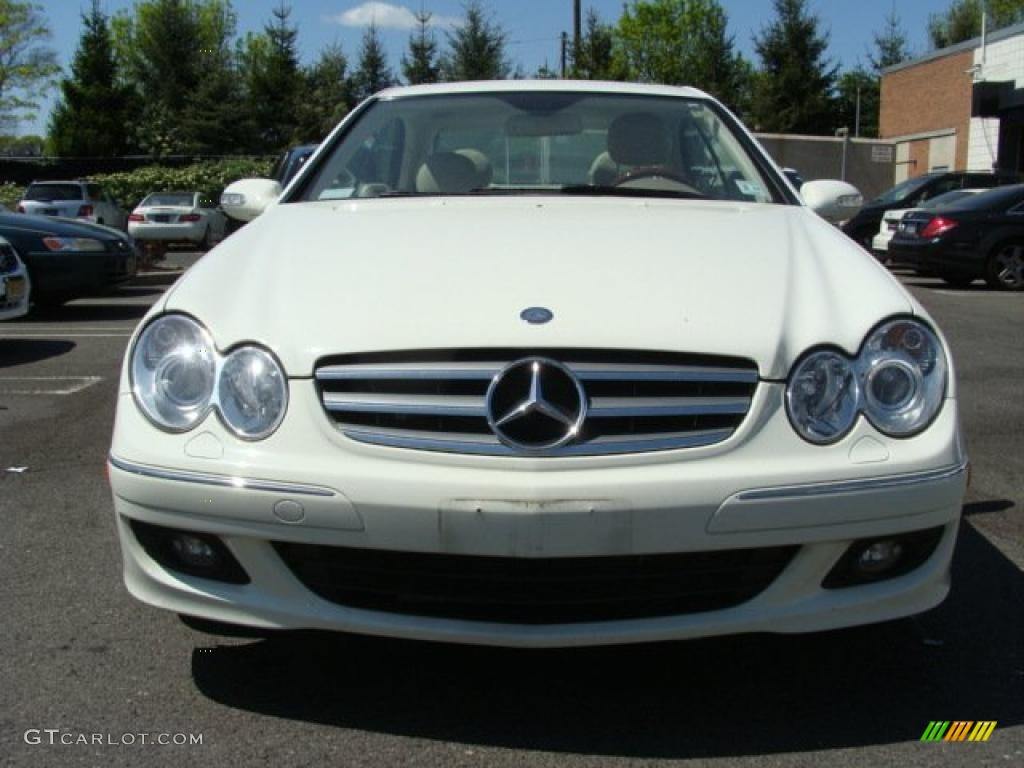 2007 CLK 350 Coupe - Arctic White / Stone photo #2