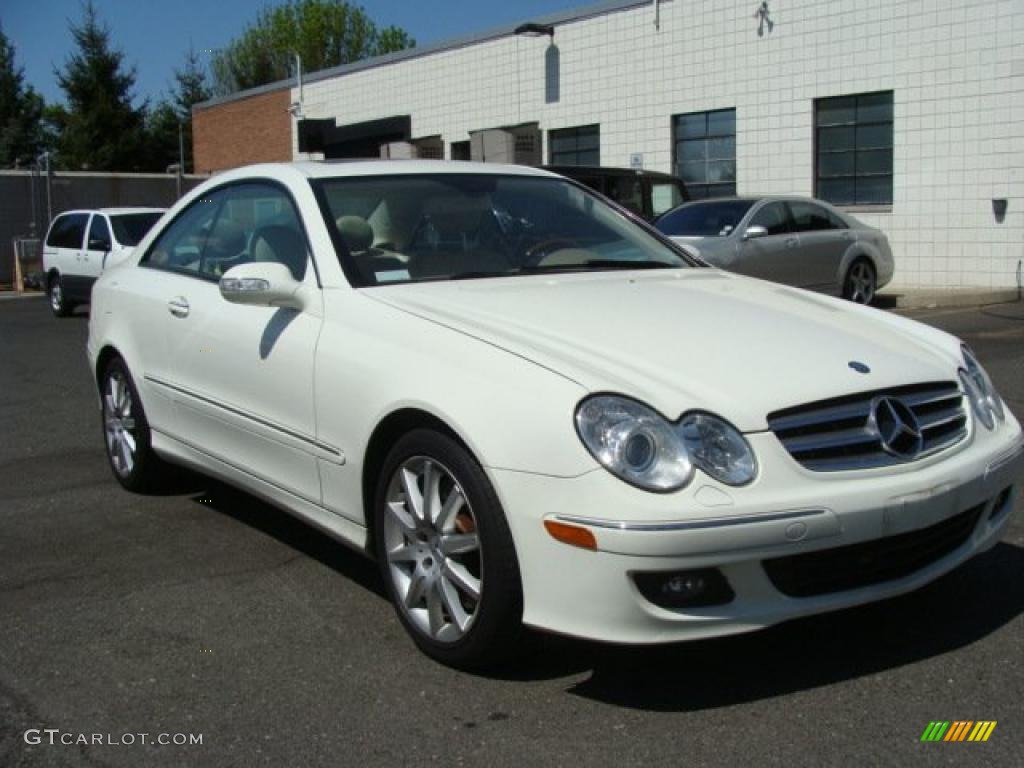 2007 CLK 350 Coupe - Arctic White / Stone photo #3
