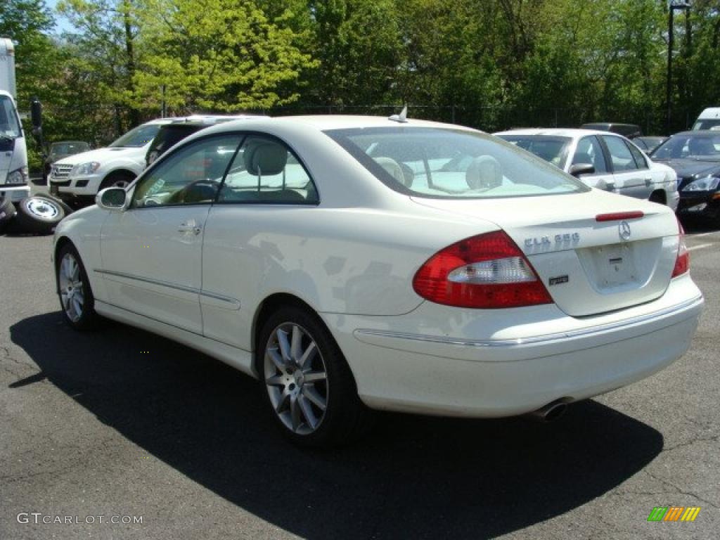 2007 CLK 350 Coupe - Arctic White / Stone photo #6