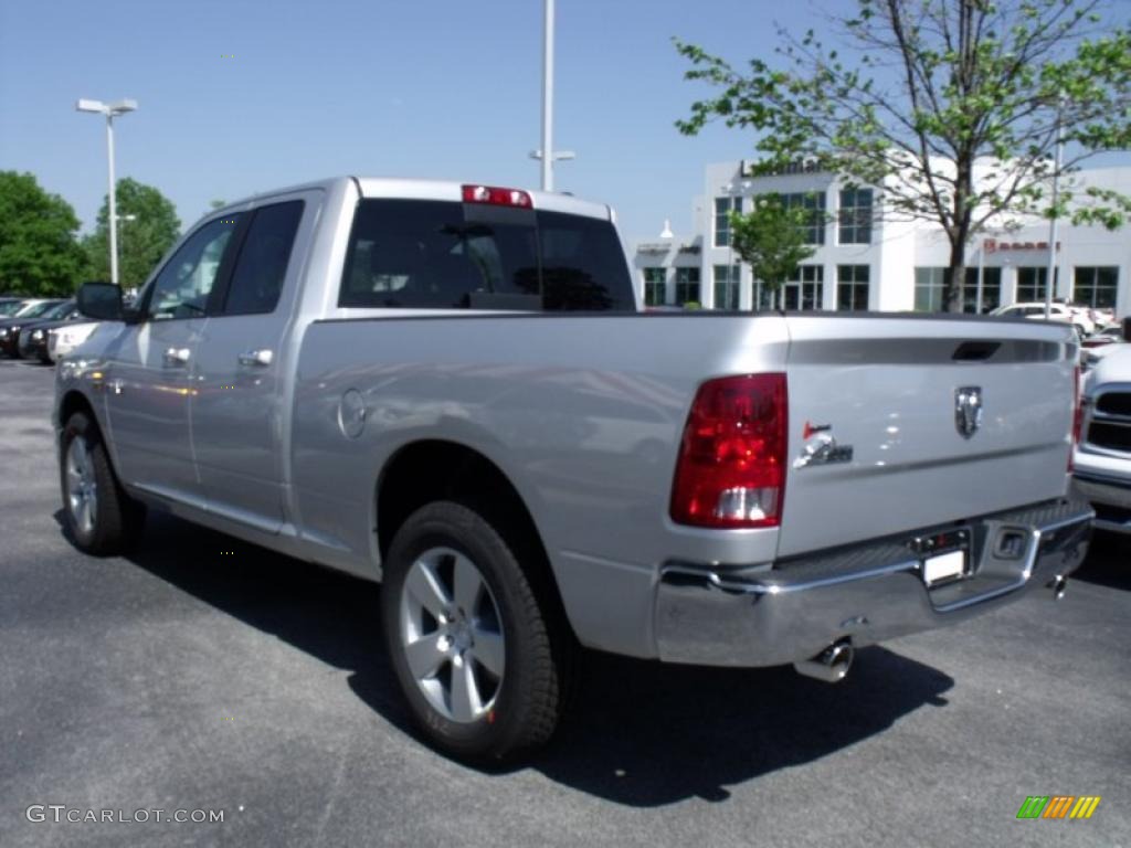 2010 Ram 1500 Big Horn Quad Cab - Bright Silver Metallic / Dark Slate/Medium Graystone photo #2