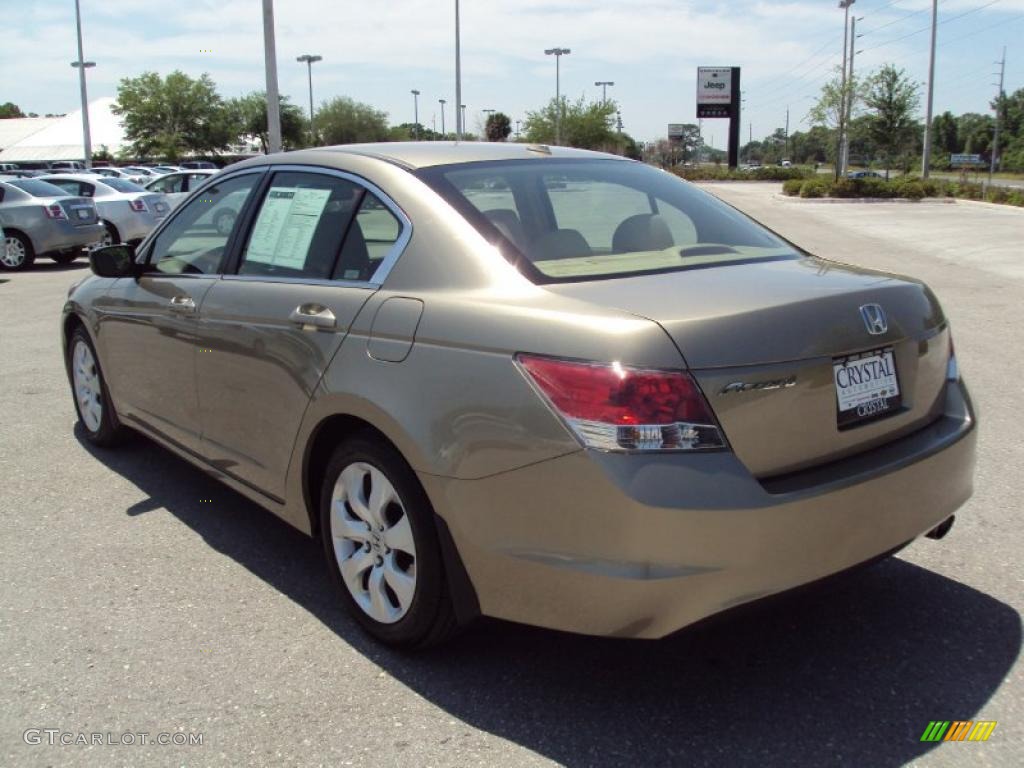 2008 Accord EX-L Sedan - Bold Beige Metallic / Ivory photo #3