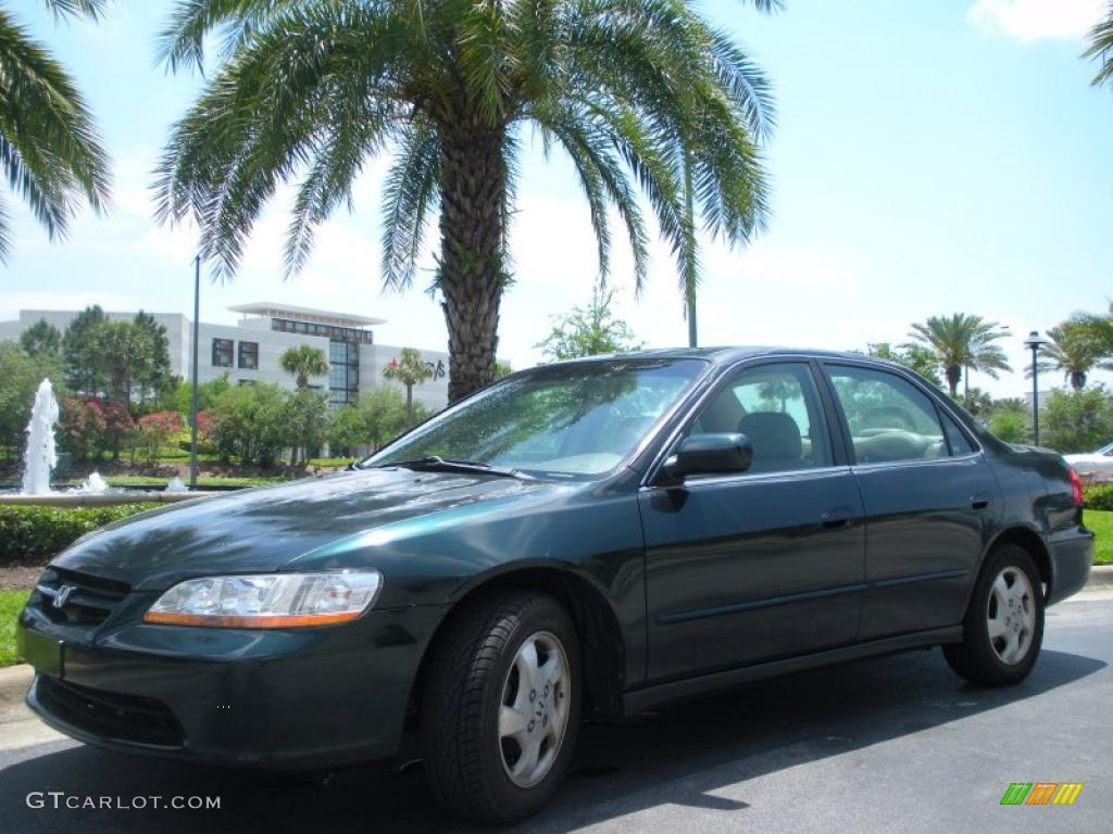 1998 Accord EX Sedan - Dark Emerald Pearl / Ivory photo #2