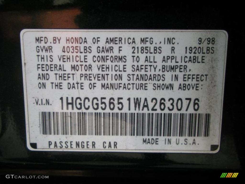 1998 Accord EX Sedan - Dark Emerald Pearl / Ivory photo #27