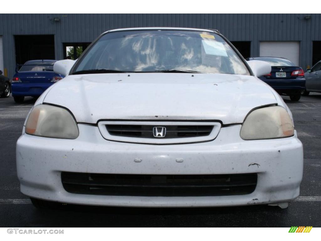 1996 Civic EX Coupe - Frost White / Gray photo #3