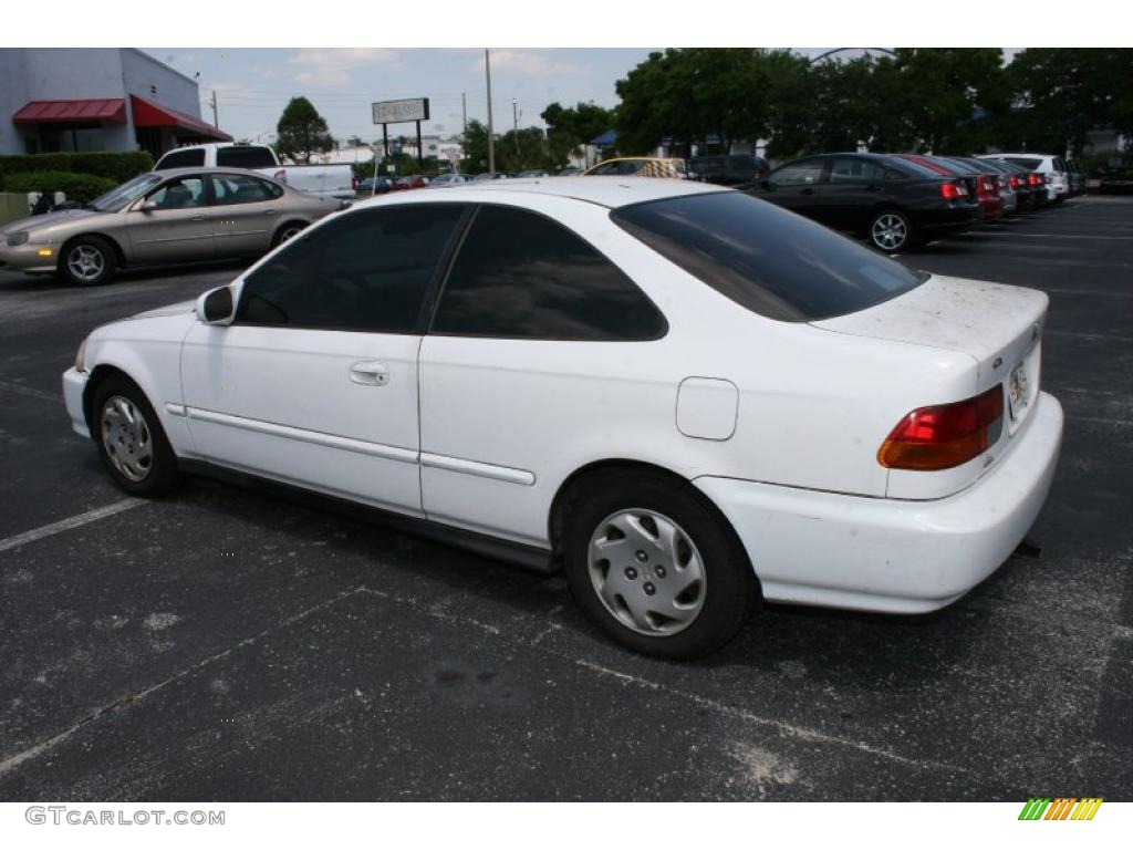 1996 Civic EX Coupe - Frost White / Gray photo #7