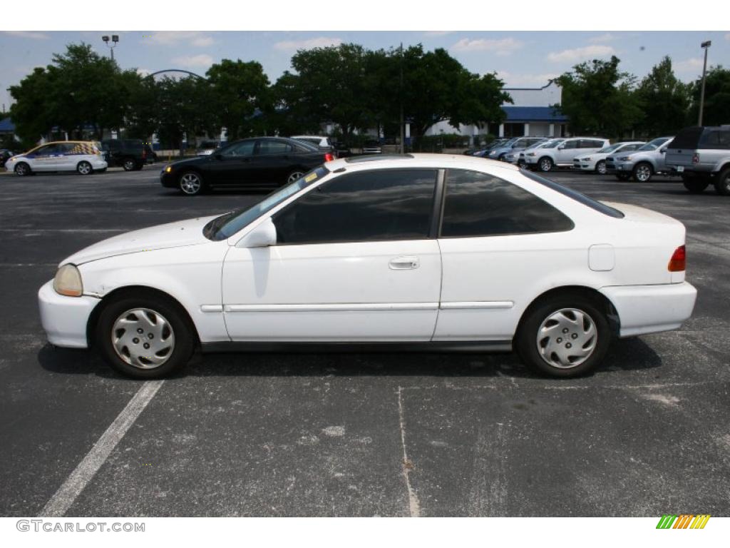1996 Civic EX Coupe - Frost White / Gray photo #8