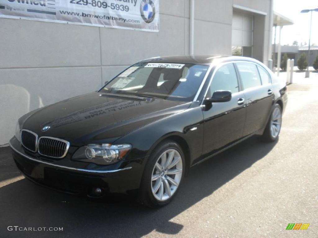 2007 7 Series 750Li Sedan - Black Sapphire Metallic / Black photo #2