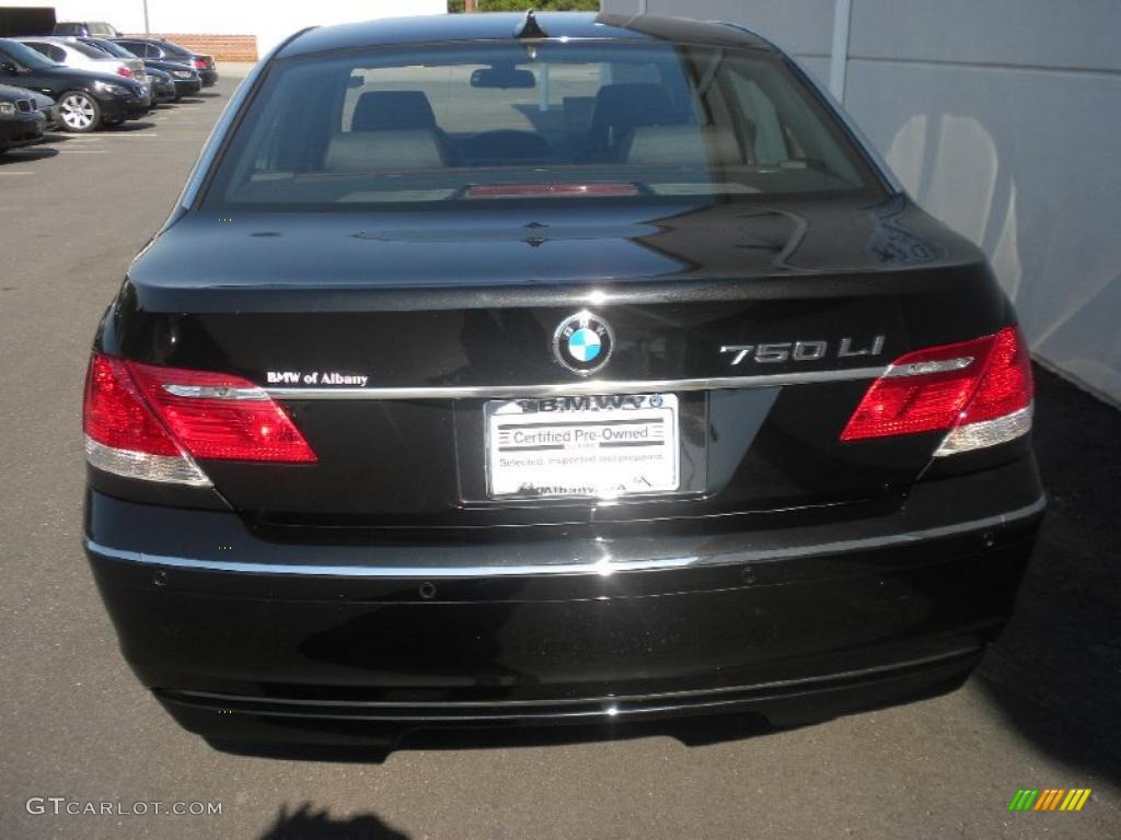 2007 7 Series 750Li Sedan - Black Sapphire Metallic / Black photo #4