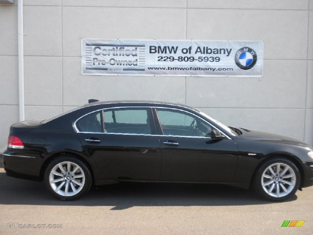 2007 7 Series 750Li Sedan - Black Sapphire Metallic / Black photo #25