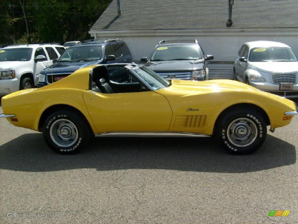 1970 Corvette Stingray Sport Coupe - Daytona Yellow / Black photo #8