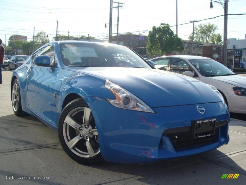 2009 370Z Touring Coupe - Monterey Blue / Persimmon Leather photo #1