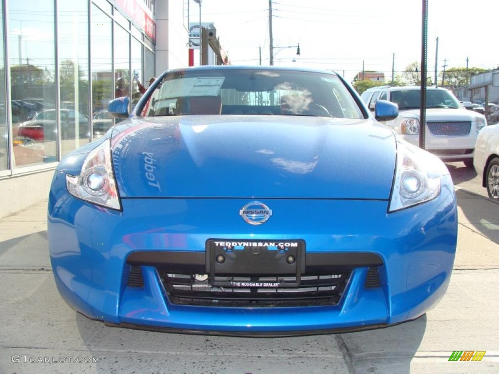 2009 370Z Touring Coupe - Monterey Blue / Persimmon Leather photo #2