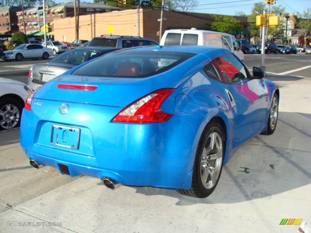 2009 370Z Touring Coupe - Monterey Blue / Persimmon Leather photo #4