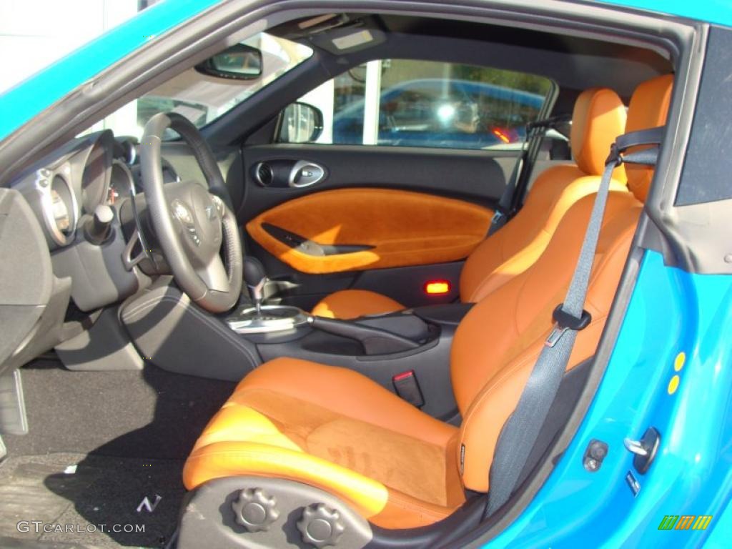 2009 370Z Touring Coupe - Monterey Blue / Persimmon Leather photo #9