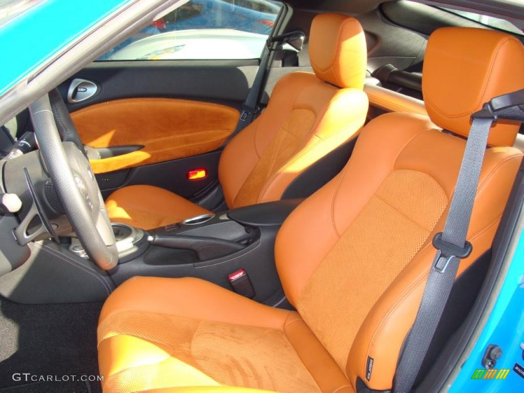 2009 370Z Touring Coupe - Monterey Blue / Persimmon Leather photo #11