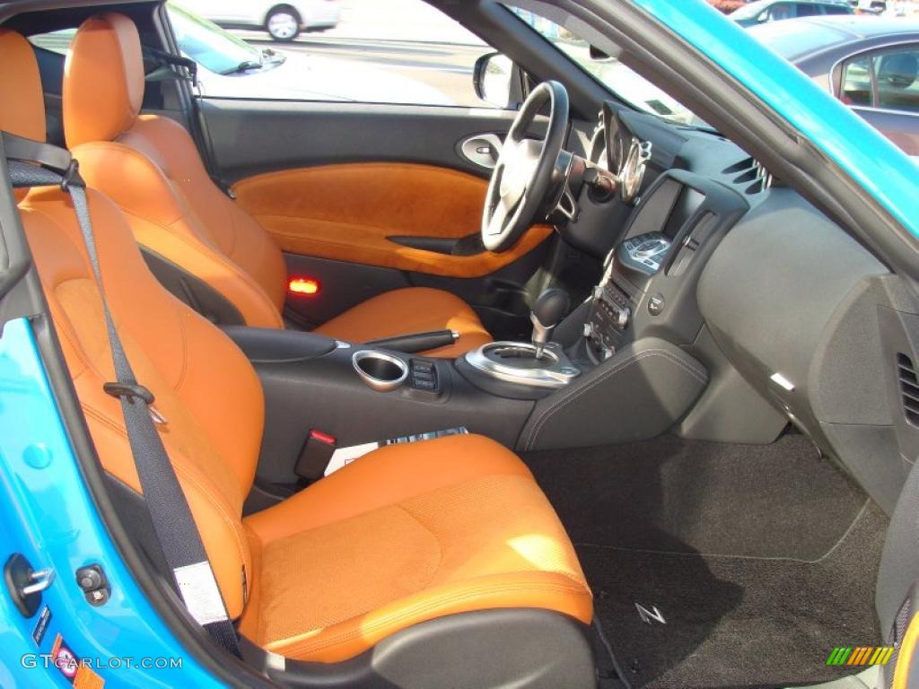 2009 370Z Touring Coupe - Monterey Blue / Persimmon Leather photo #12