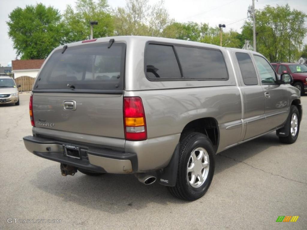 2001 Sierra 1500 C3 Extended Cab 4WD - Pewter Metallic / Gray Two Tone photo #6